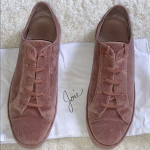 Joie Daryl Pink Velvet Sneakers